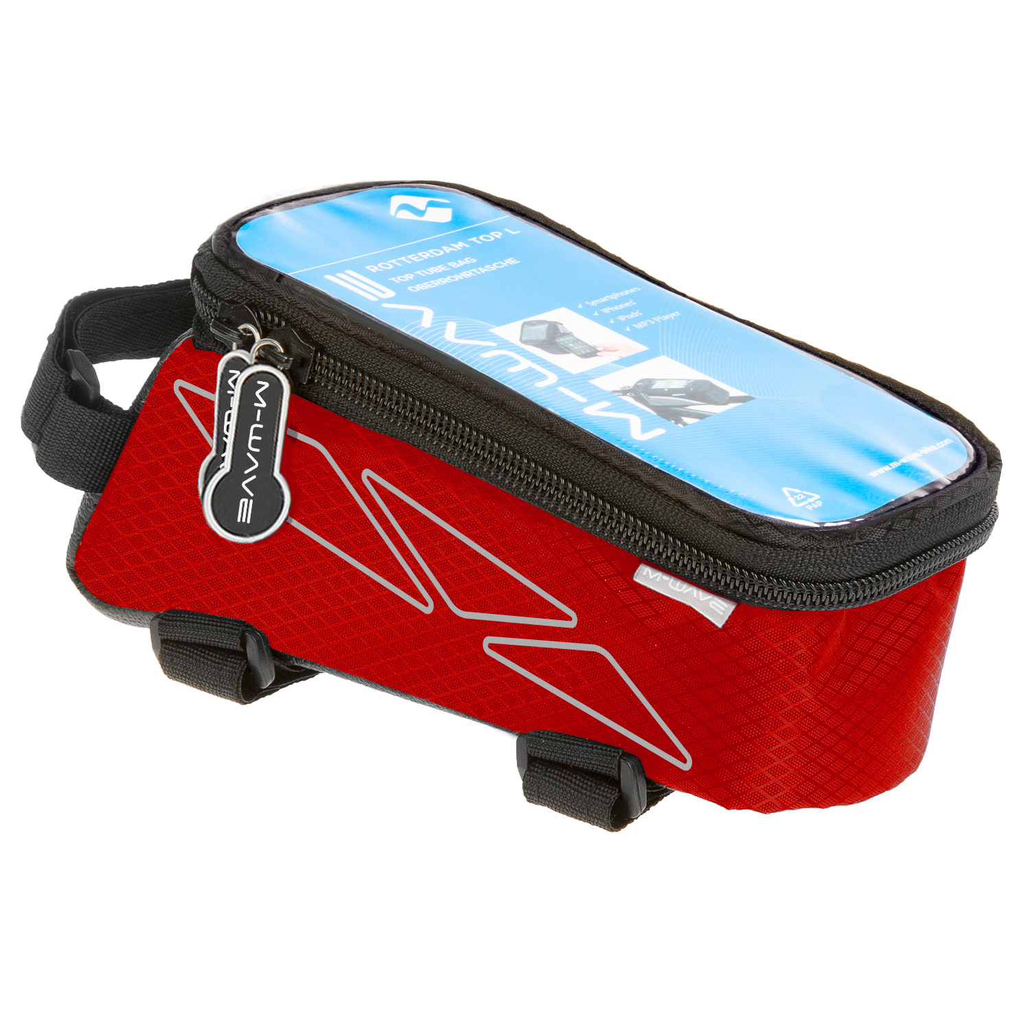 M-WAVE Rotterdam Top L bolsa para tubo superior roja