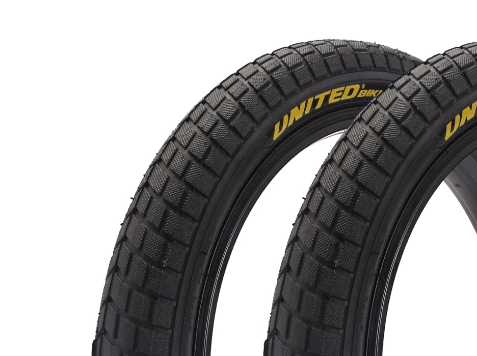 BMX tire set KHE UNITED 16 inch x 2.125 inch black