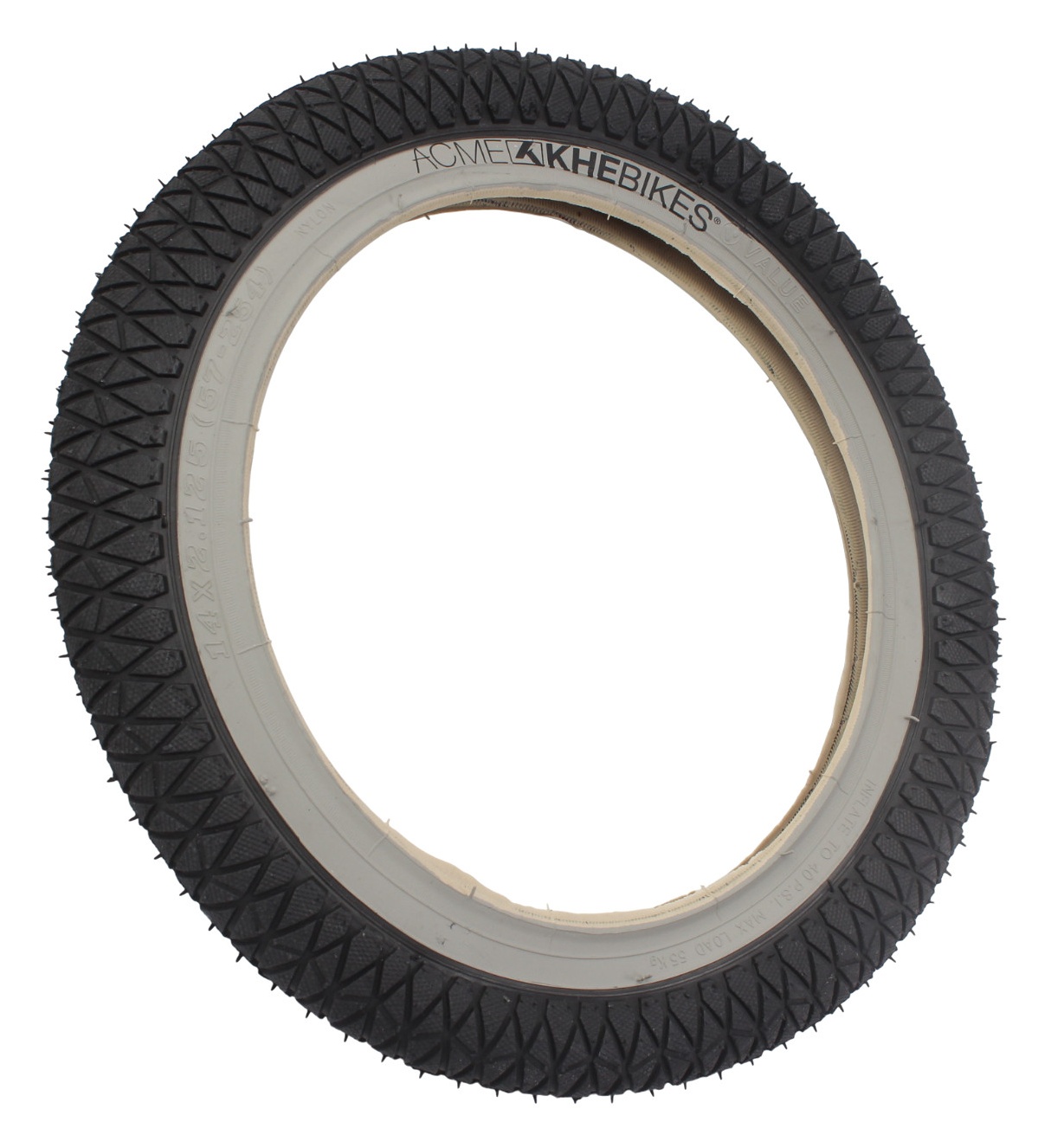 BMX Tire KHE ACME 14 inch x 2.125 inch black / gray