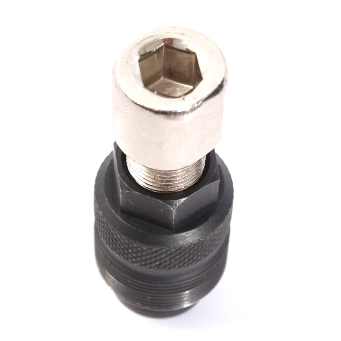 Schwarz, Anthrazitfarbener Kurbelabzieher Sechskant