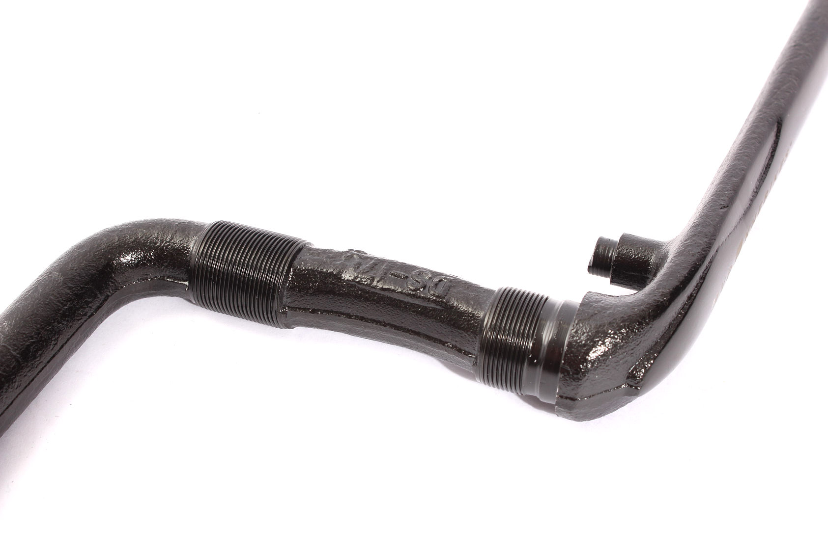 Einteilige, schwarze Kurbel mit Gewinde 