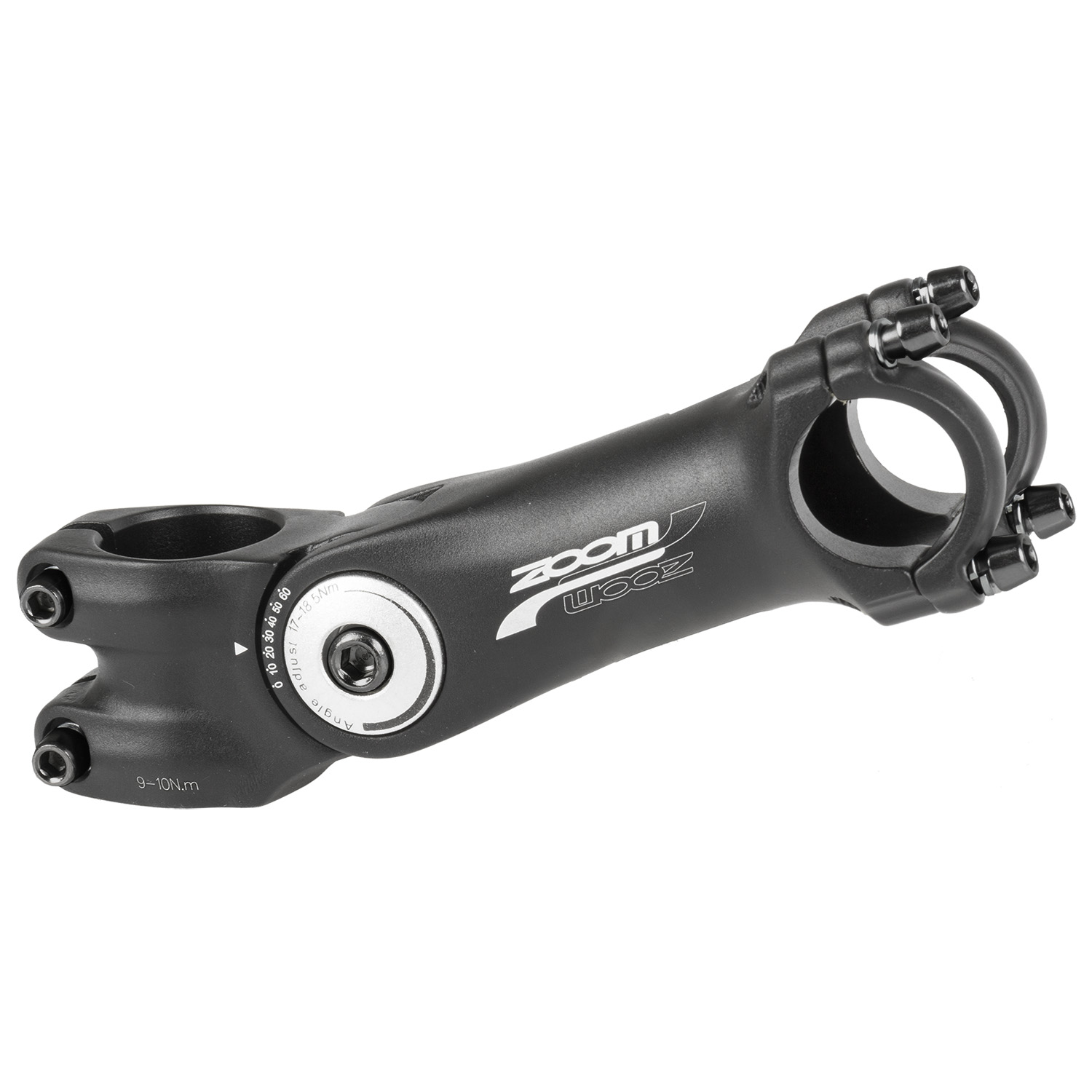 MTB Ahead 1 1/8 inch stem, 25.4mm clamp, adjustable to 60 degrees, 125mm