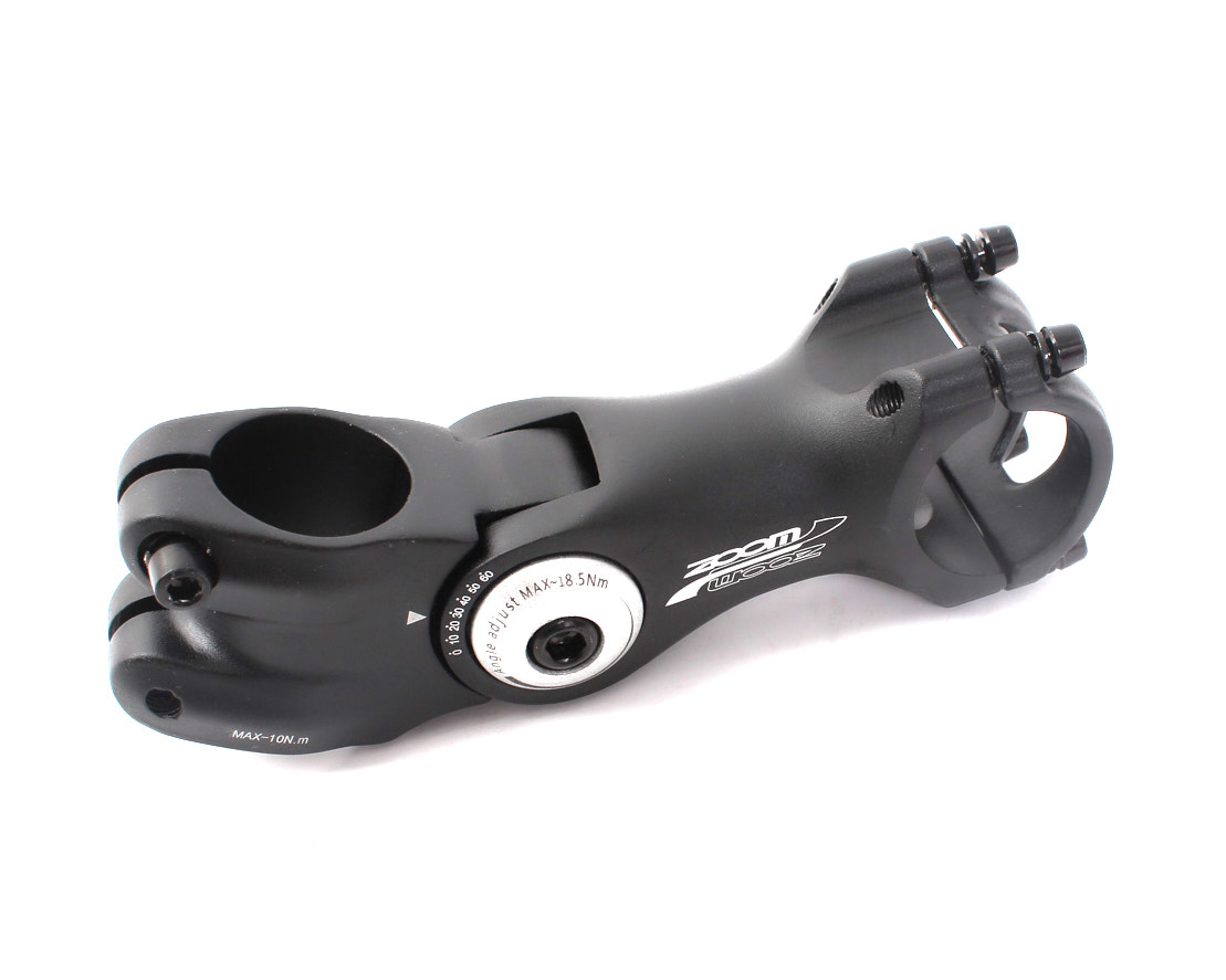 MTB Ahead 1 1/8 inch stem, 25.4mm clamp, adjustable to 60 degrees, 105mm