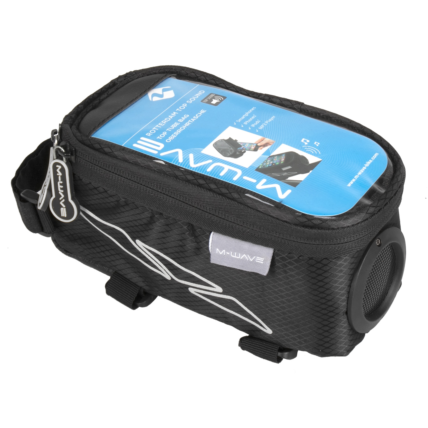 M-WAVE Rotterdam Top Sound bolsa de tubo superior negra
