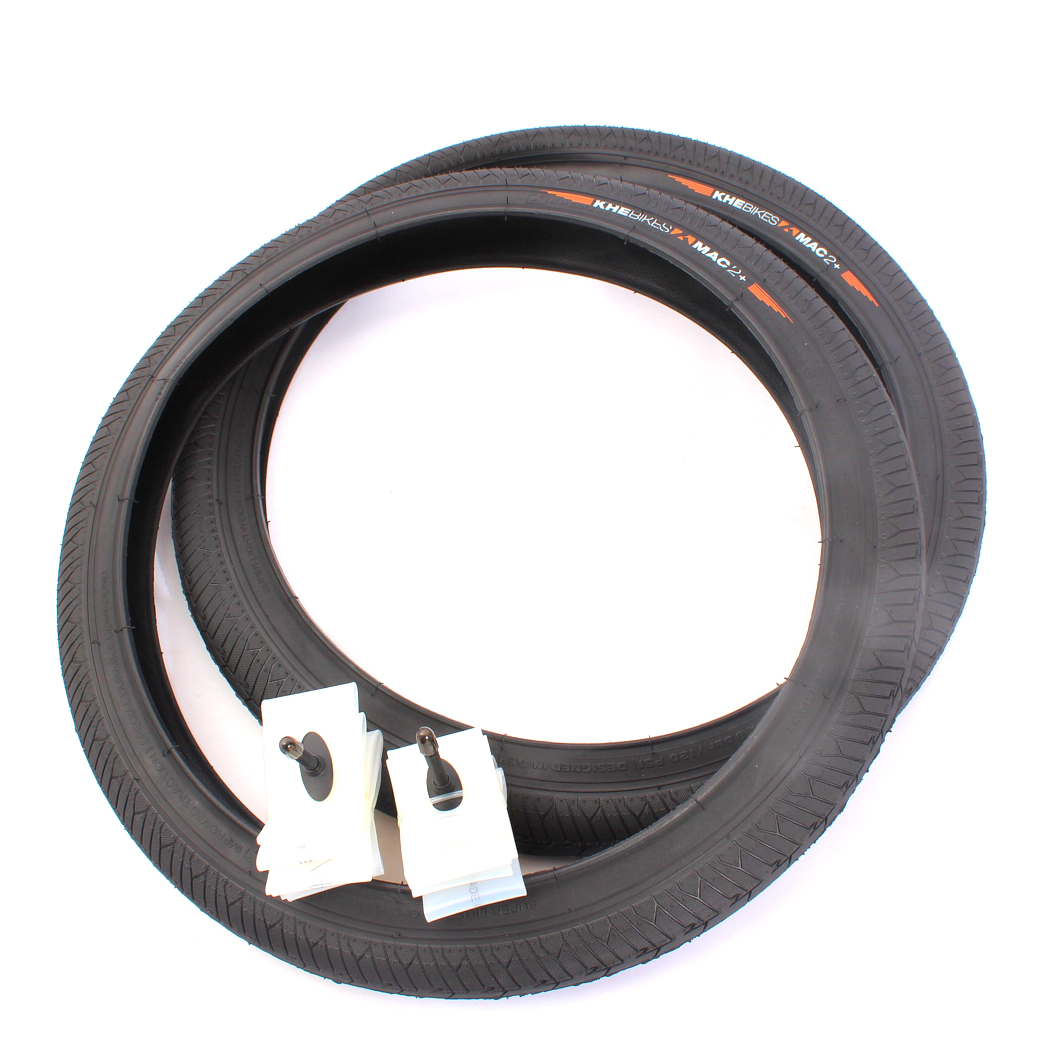 Neumáticos BMX 2x MAC2+ alambre negro + 2x cámara de aire Schwalbe Aerothan