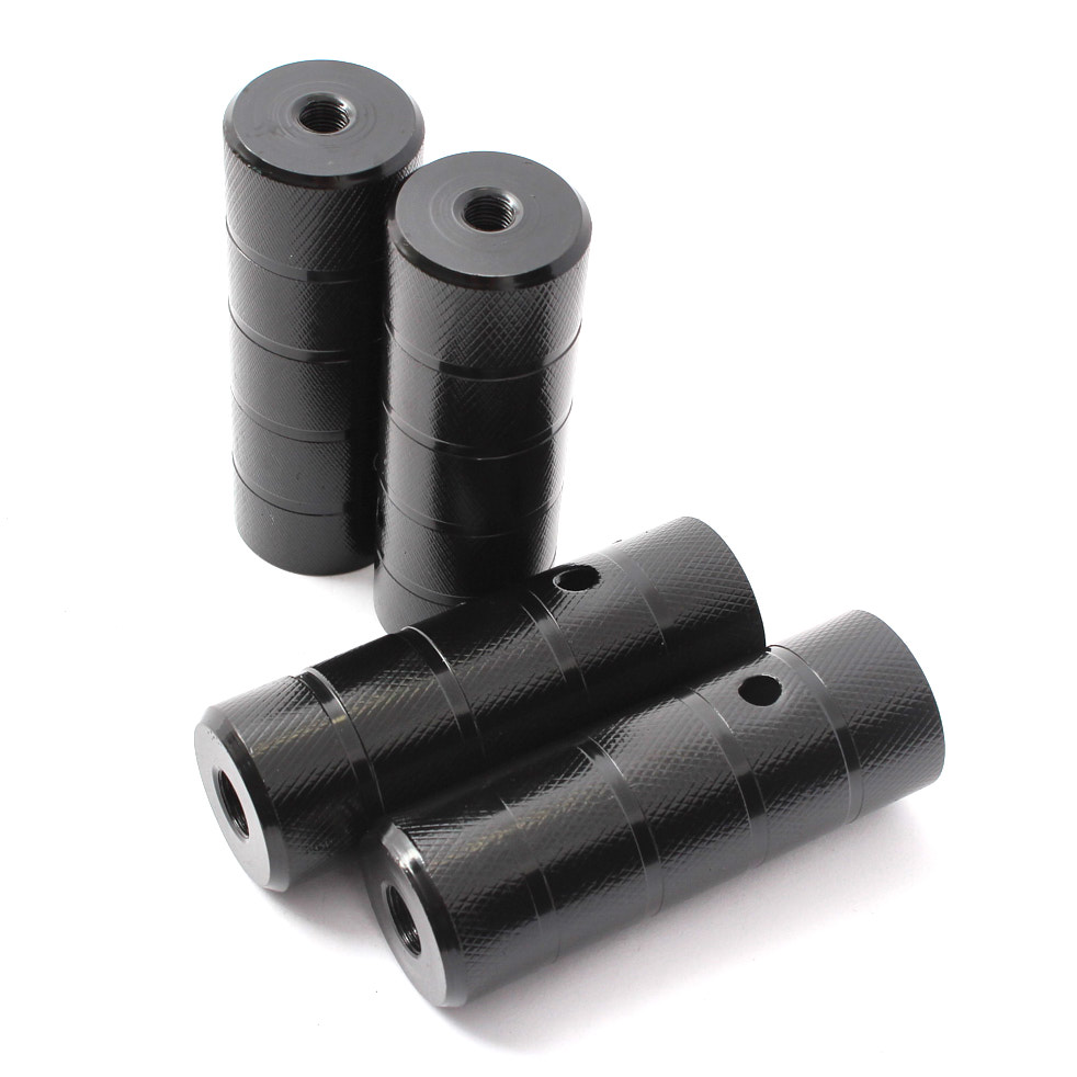 Juego de clavijas BMX KHE BLACK STEEL 2 pares 10mm (3/8")