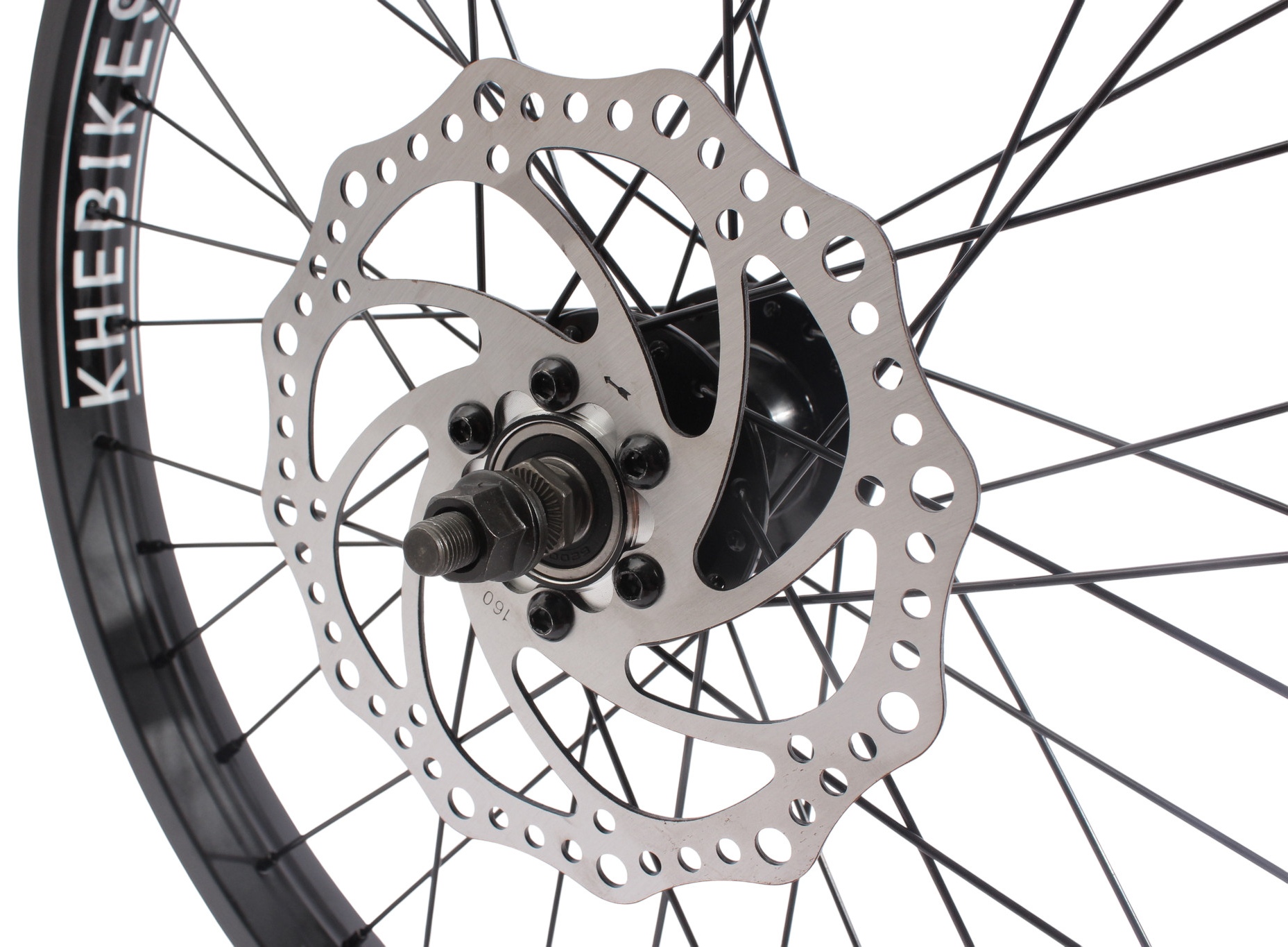 BMX front wheel KHE Black Jack DISC 20 inch – 10 mm, disc, 160 mm rotor