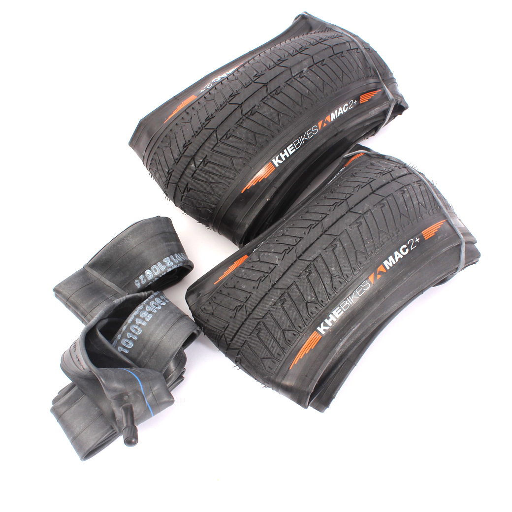 Neumáticos BMX 2x MAC2+ plegables + 2x cámaras de aire KHE Twiggy