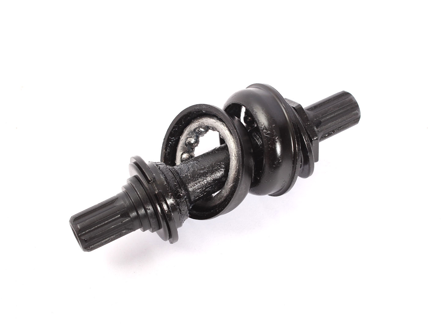 150mm Achse in Schwarz mit 9 Zähnen und Loose Ball Lager