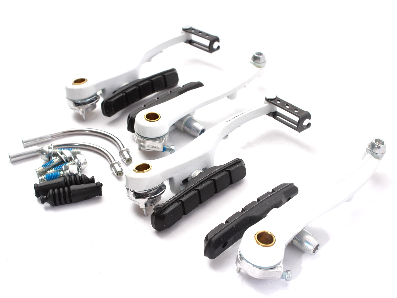 Weiße Vorder und Hinterrad V-Bremse kompatiebel für BMX, MTB uvm.