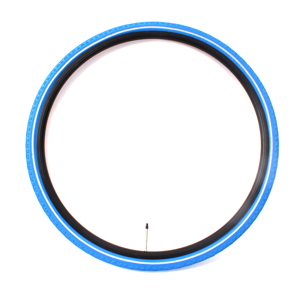 Khan Fixie road bike wire tire set KENDA 700 x 38C tire blue + FV inner tube