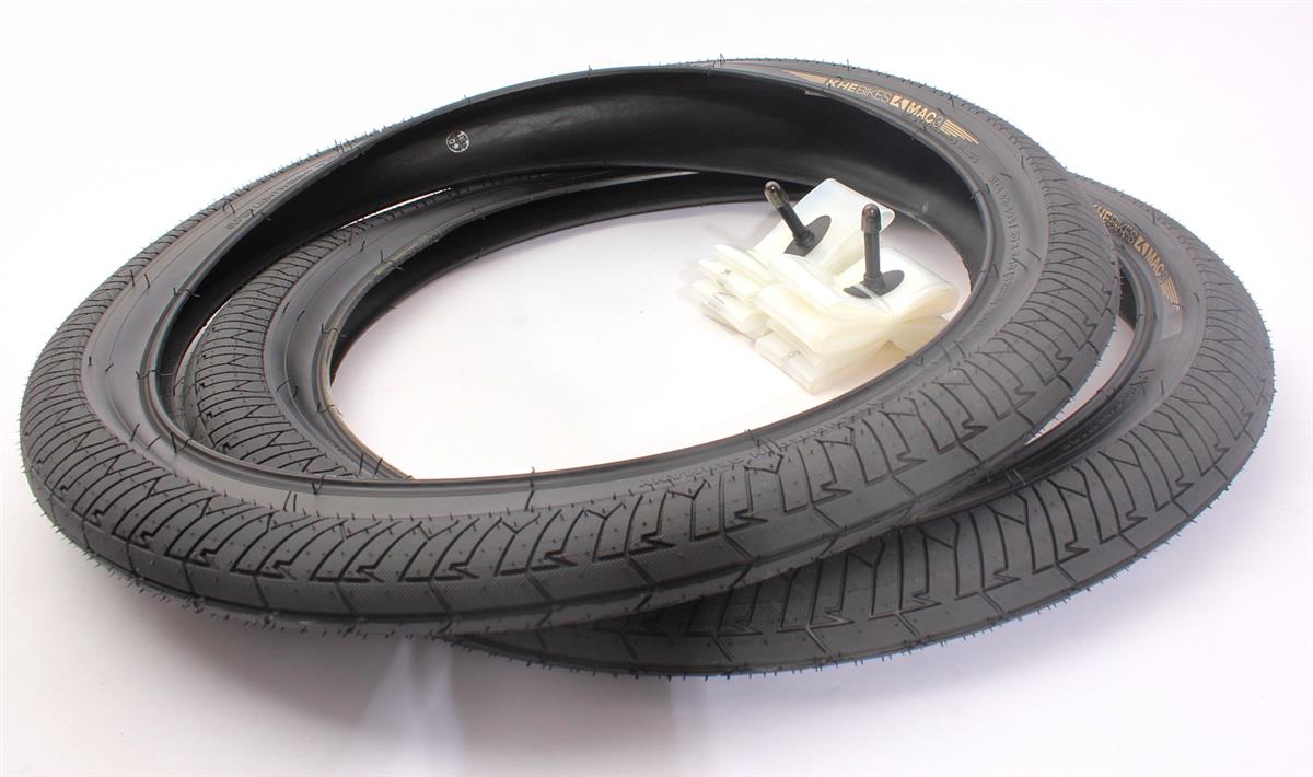 BMX tires 2x MAC3 + 2x Schwalbe Aerothan tube