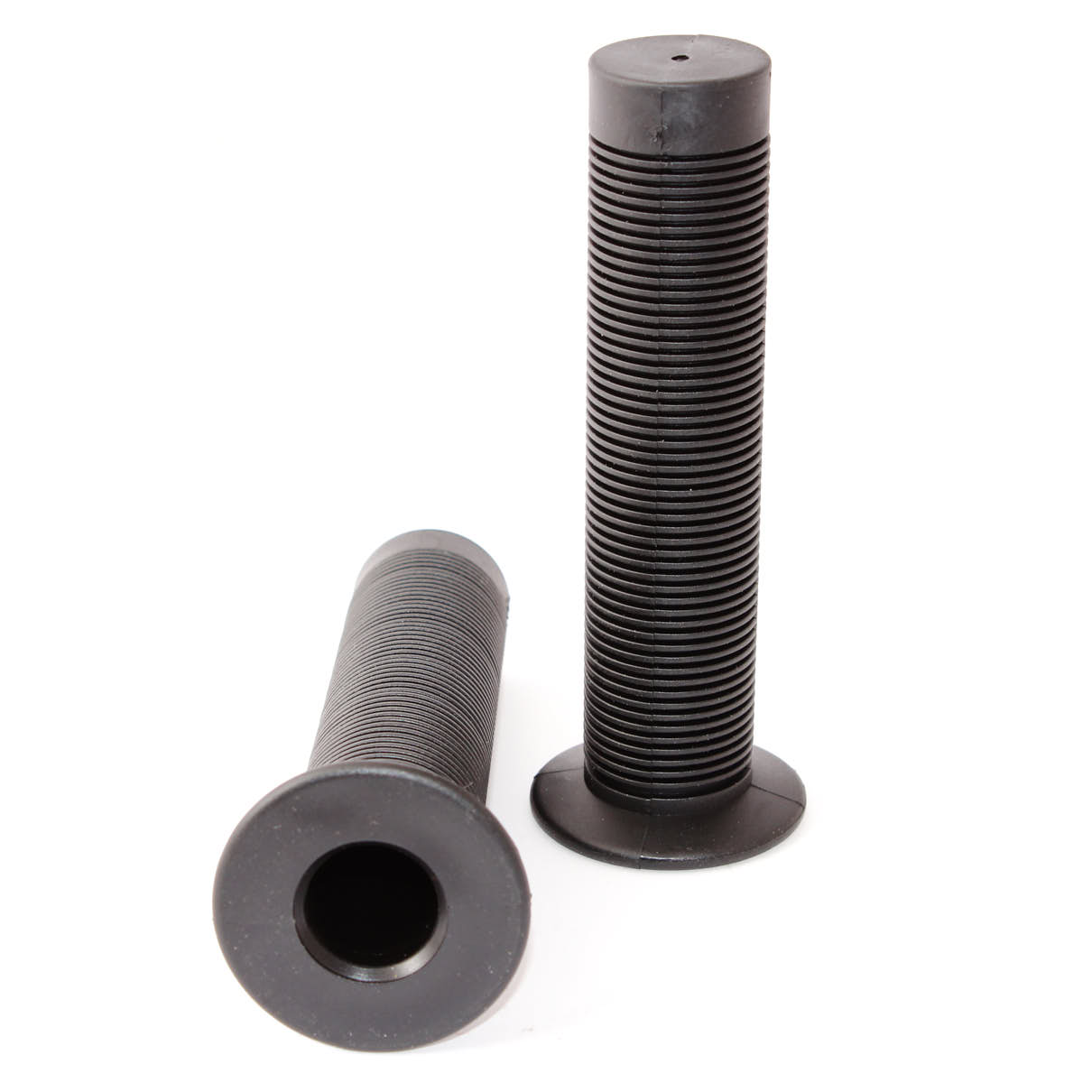 liegender und stehender BMX Griff aus schwarzem Gummi