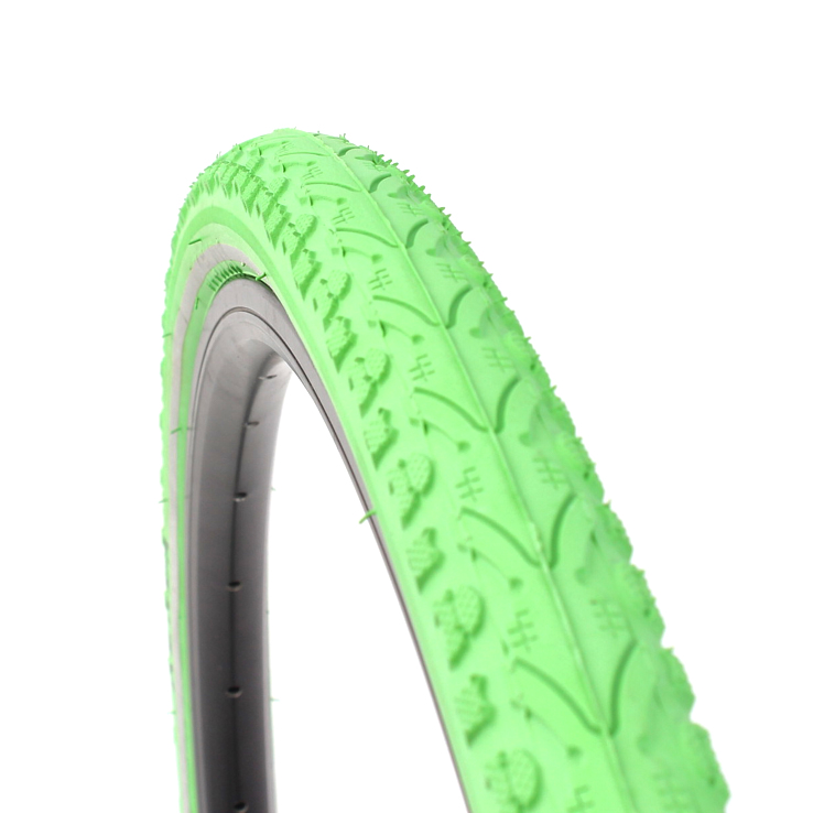 Fixie road bike tire set KENDA Khan 28 inch / 700 x 38C green + FV inner tube