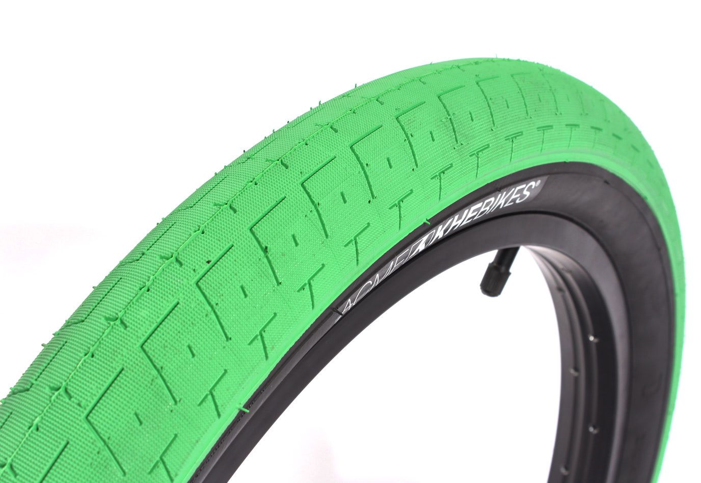 BMX tire set KHE ACME 20 inch x 2.40 inch green + AV inner tube
