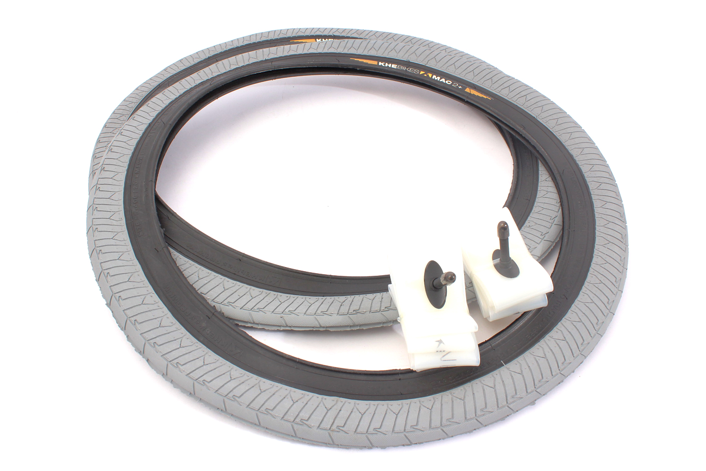 Neumáticos BMX 2x MAC2+ alambre gris + 2x cámara de aire Schwalbe Aerothan