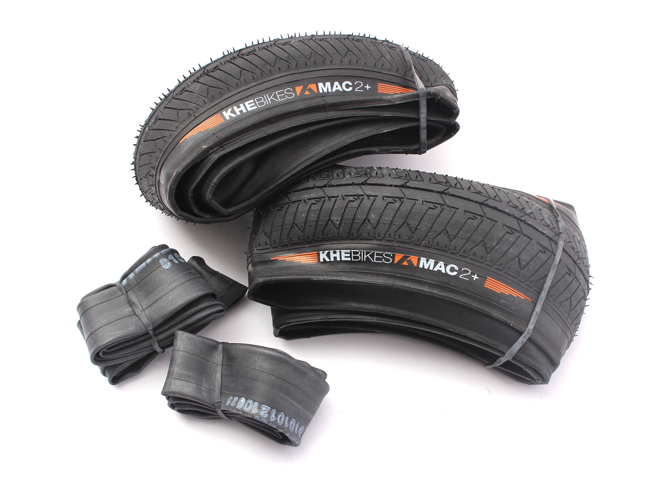 Neumáticos BMX 2x MAC2+ plegables + 2x cámaras de aire KHE Twiggy
