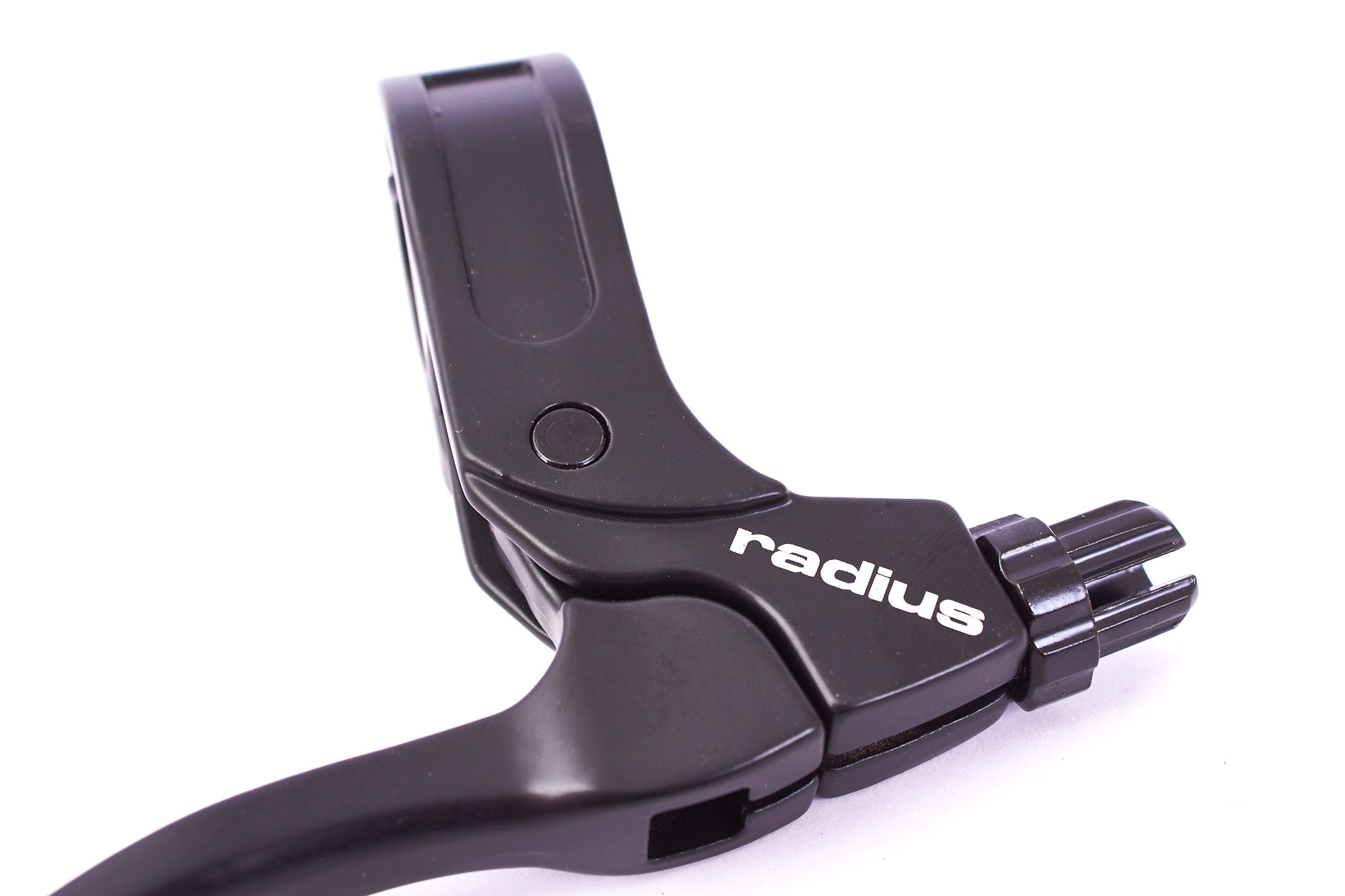 Rechter Bremshebel in schwarz mit Rdius Logo Rechter Bremshebel in schwarz mit Rdius Logo