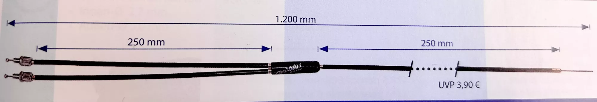Cable de freno BMX para rotor 1200mm