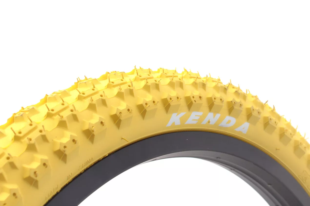 Neumático BMX KENDA K-51 20 pulgadas x 2.25 pulgadas amarillo